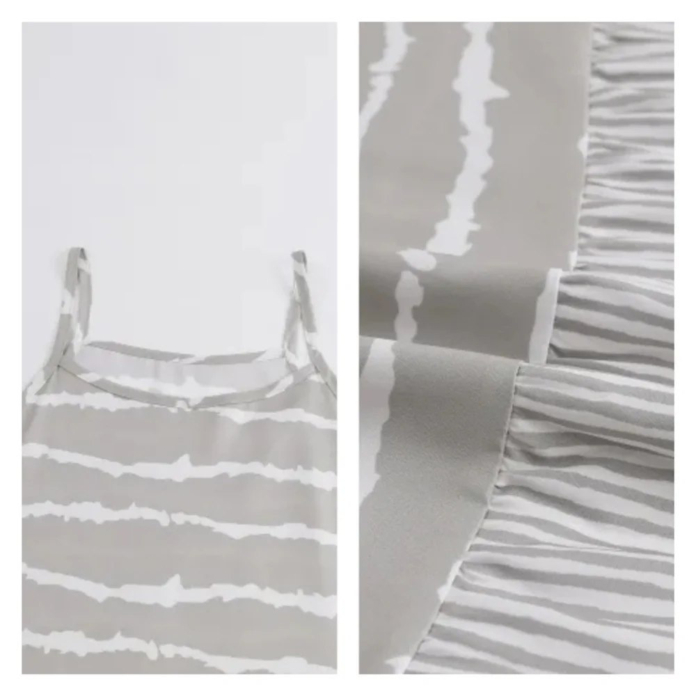 Grey Tie Dye Spaghetti Strap Summer Maxi Dress - Picture 3 of 13